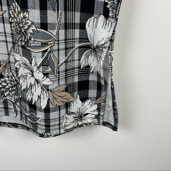 C est 1946 Floral Plaid Midi Pencil Skirt Size Large - Picture 3 of 6